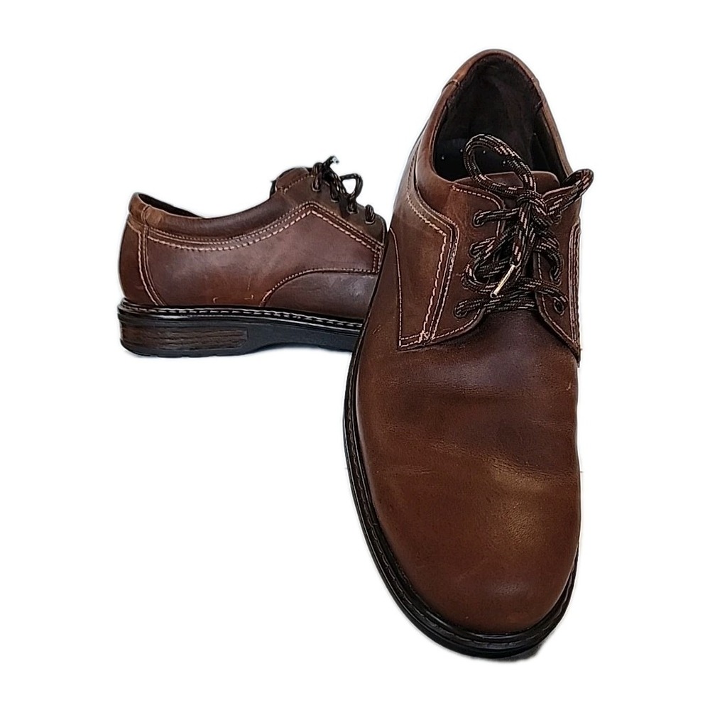 SAS Aden Oxford Shoes Brown Comfort Leather Men's 11.5 Arch Support Made In USA!